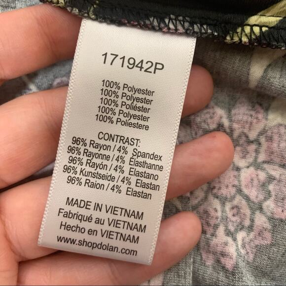 Anthropologie Dolan Cherie floral babydoll top small petite - Picture 8 of 8